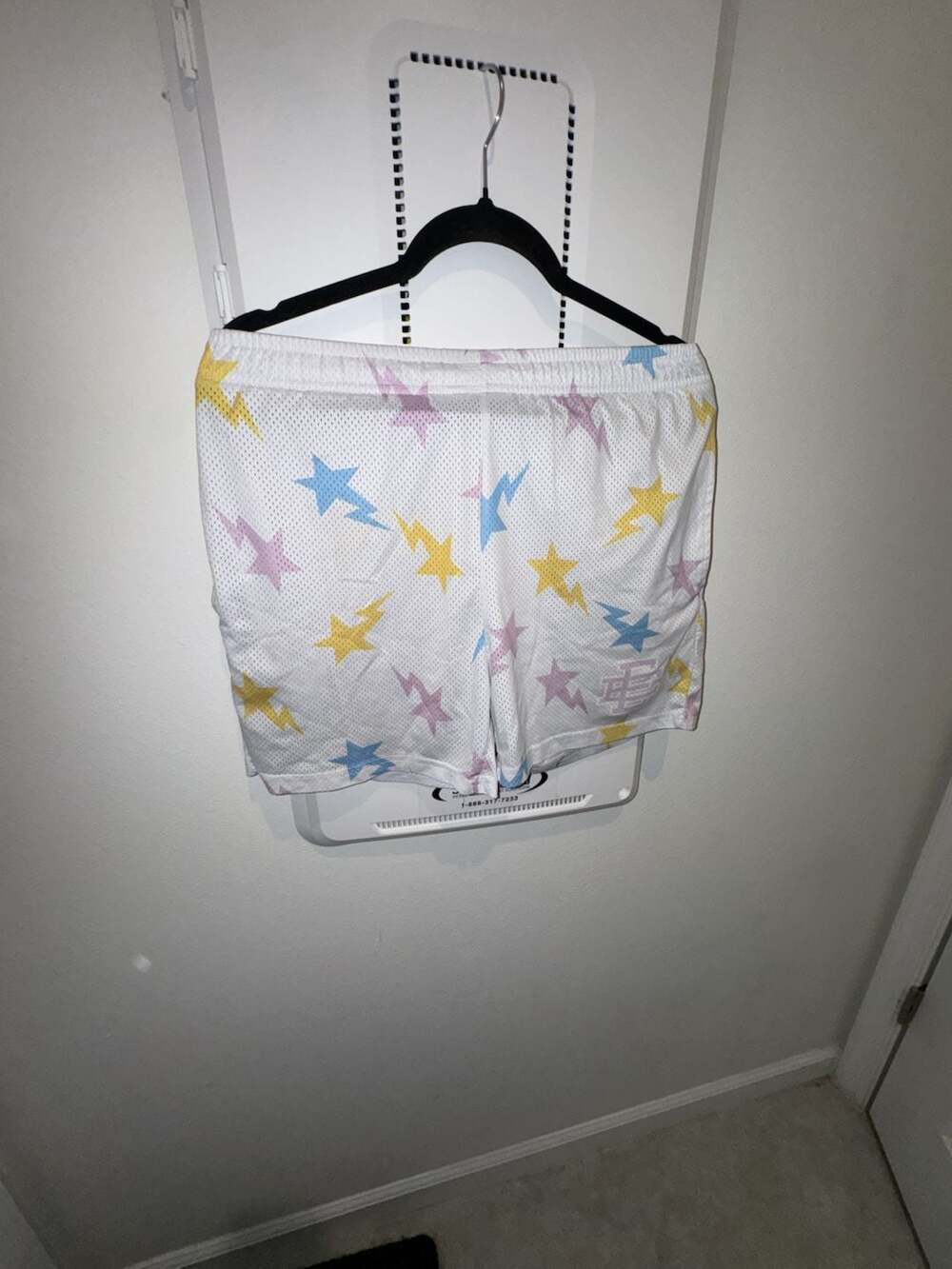 Eric Emanuel x BAPE EE Basic Short White/Yellow/Blue/Pink